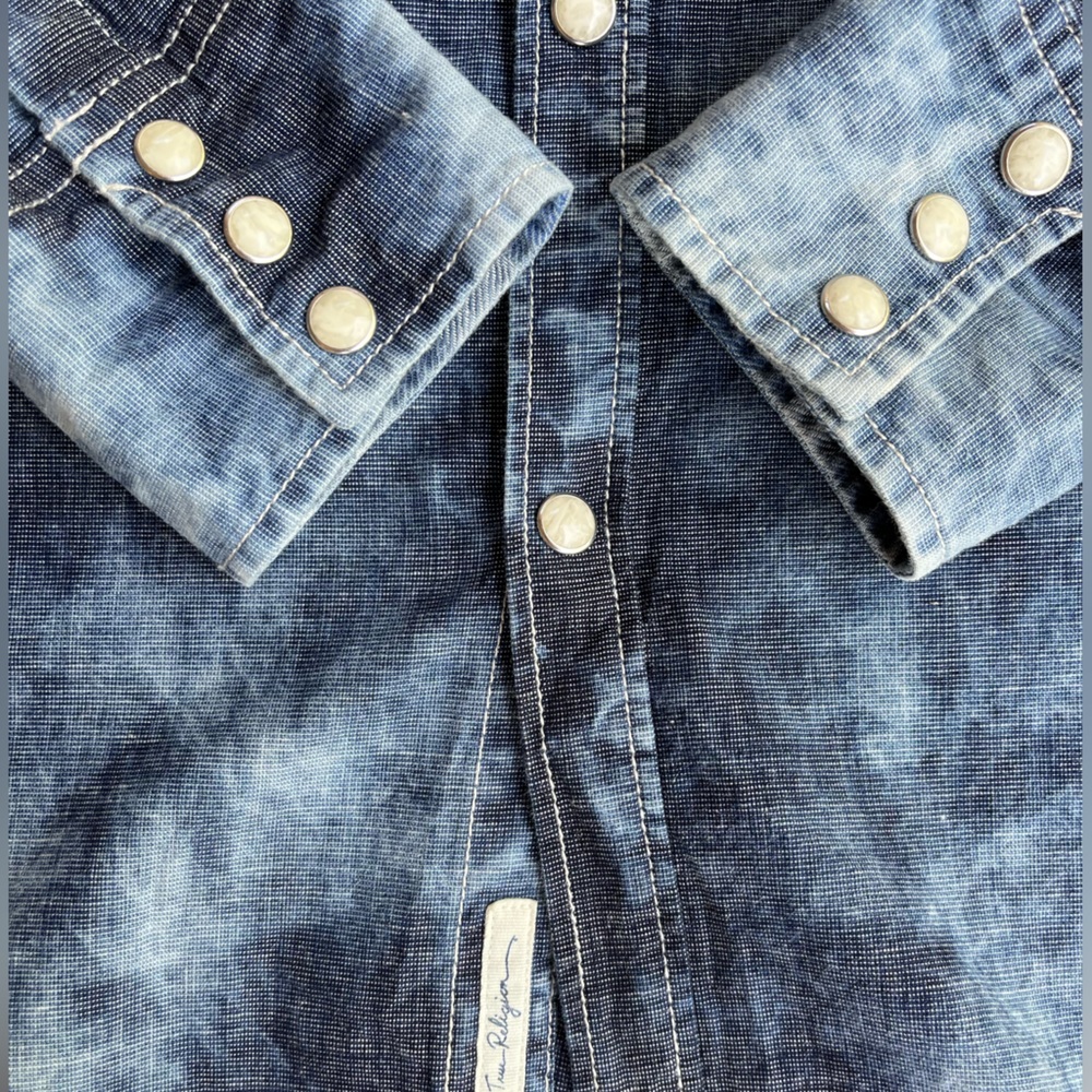 True Religion Lightweight Denim Button Down - Picture 5 of 11